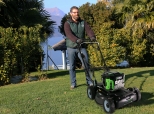 Battery powered lawn mowers